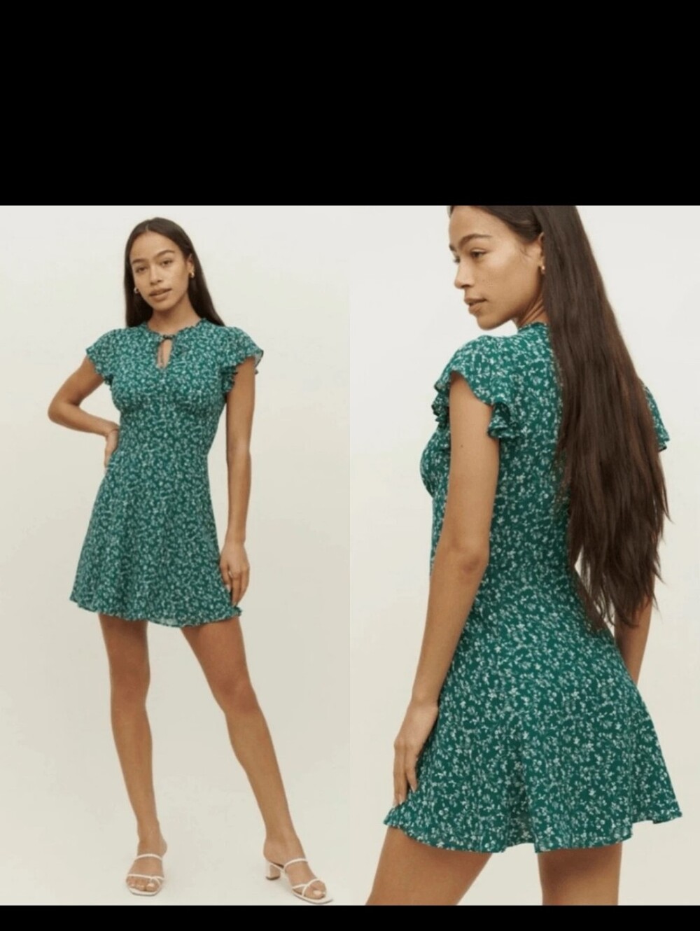 Reformation Byron Mini Dress Parsley Sz 8